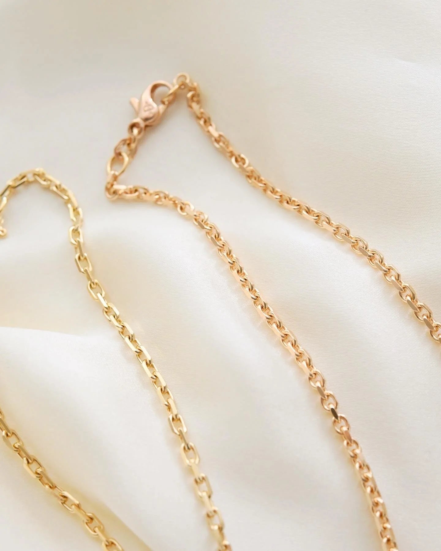 Italian Vintage Biker Chain 18K Rose Gold