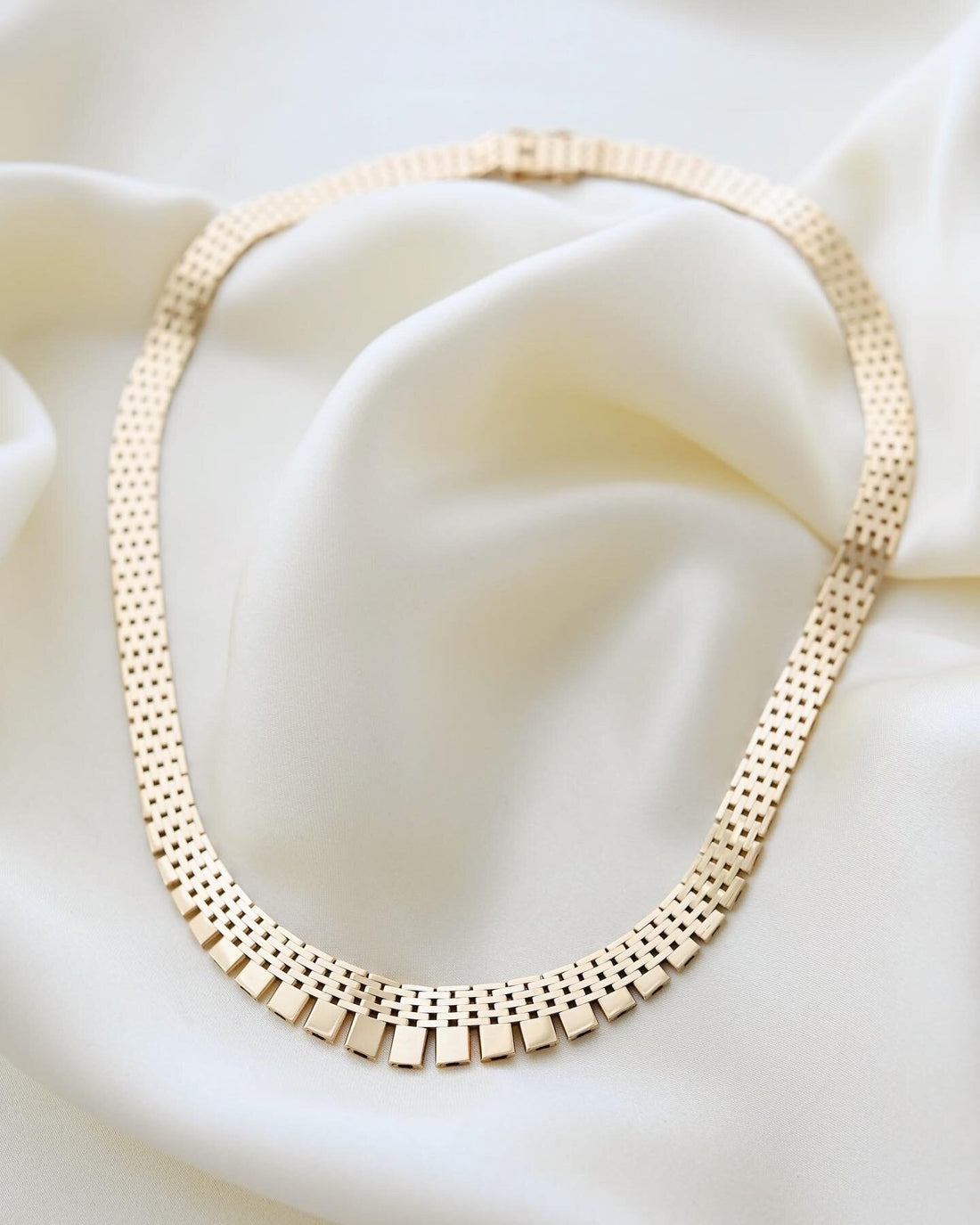 The Best Danish Mid Century Vintage Necklace 14K Gold 1970