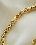 Amazing Sexy Jumbo Wheat Link Chain 18K Gold 1980s