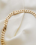 The Ultimate Heavy Vintage Curb Link Necklace 14K Gold