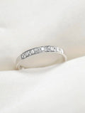 Sleek Vintage Diamond Band 0.21 Carats 18K Gold 1969