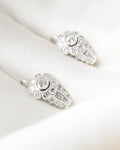 Once in A Lifetime Dangling Diamond Cluster Earrings 2.50 Carats 14K Gold Denmark 1900s