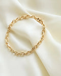 Radiant Danish Vintage Anchor Link Bracelet 14K Gold