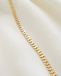 Perfect Swedish Vintage Stacking Curb Link Necklace 18K Gold 1960