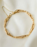 Gorgeous Fancy Link Bracelet 7.5 Inches 18K Gold