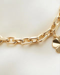Cute 26 Grams Chunky Danish Vintage Charm Bracelet 14K Gold 1980
