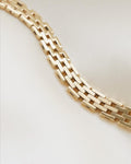 Classic Timeless Danish Vintage Brick Link Bracelet 14K Gold 1960