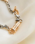 Perfect Two Tone 18K Gold Biker Link Bracelet Swedish Vintage
