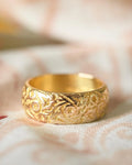 Fabulous Edwardian Wedding Band 18K Gold 1902