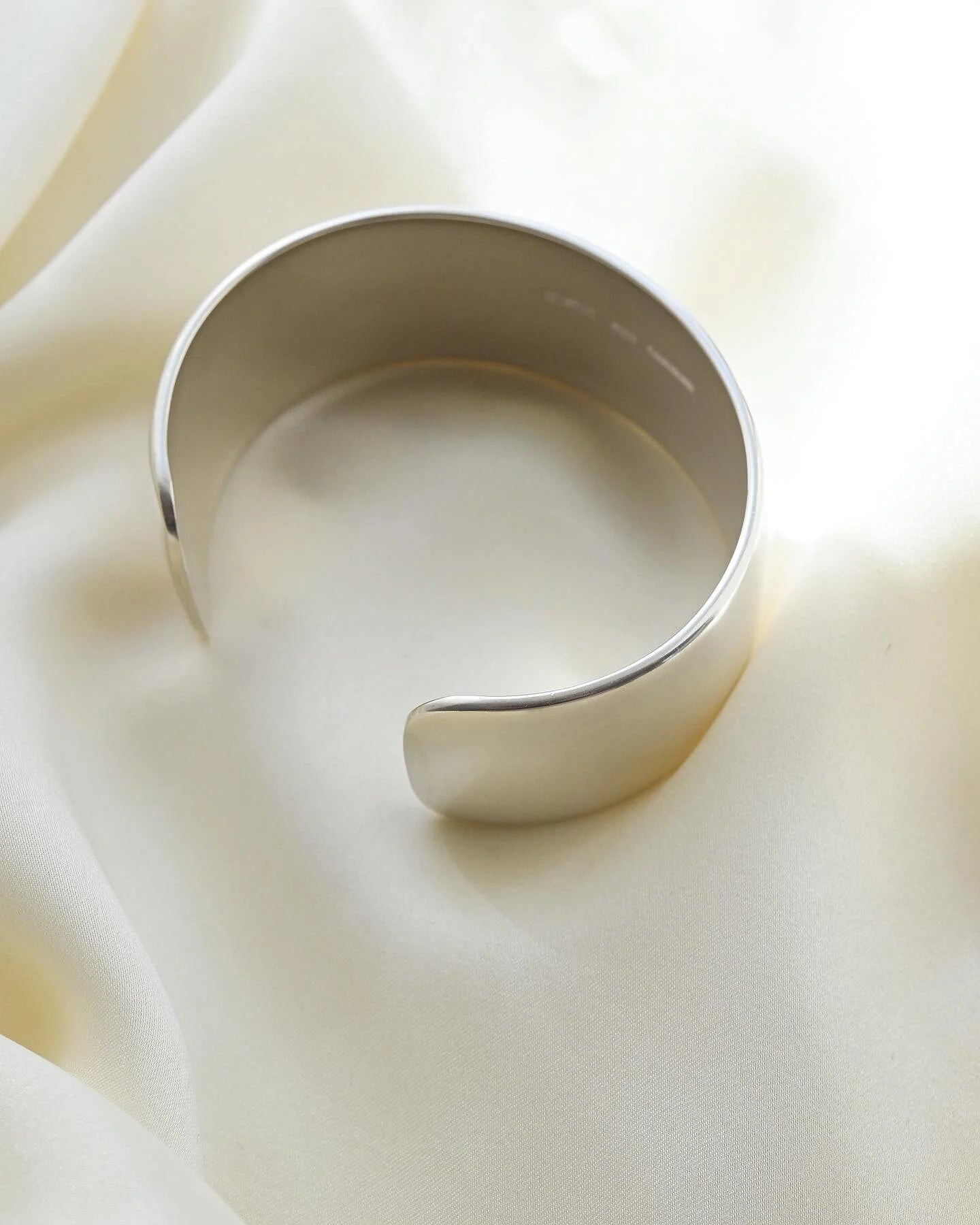 Danish Velvet Finish Sterling Silver Cuff 82 Grams by Peter Pedersen