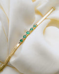 Magical Vintage Emerald and Diamond Bracelet 18K Gold 1970s