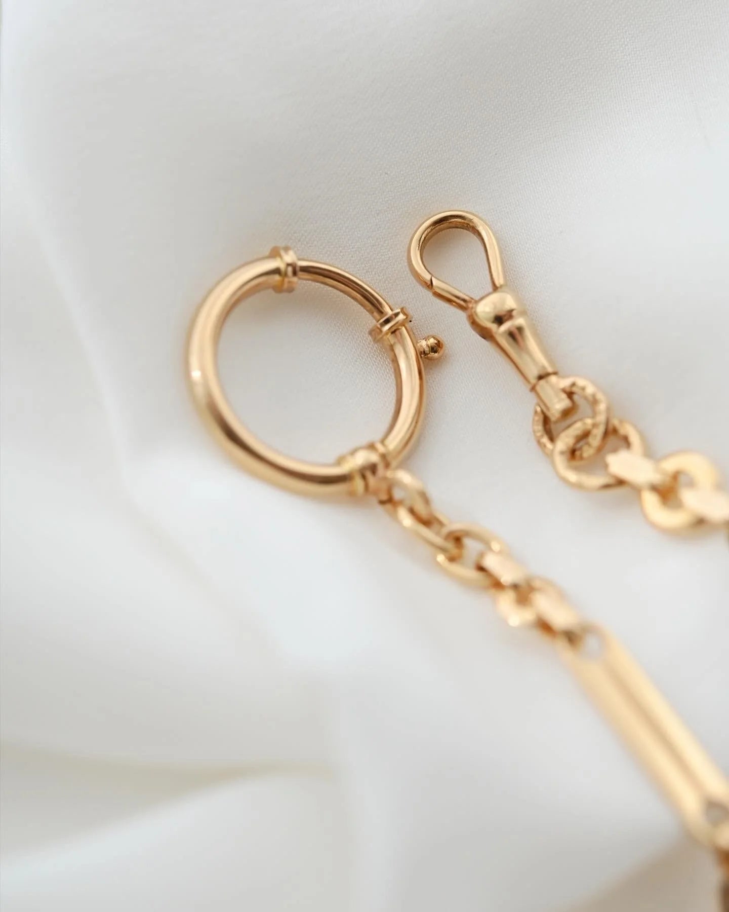 Bracelet or Chain Extender Swedish Antique 18K Gold Fully Hallmarked 1910s