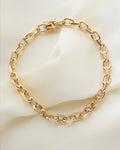 Stunning Danish Vintage Anchor Link Bracelet 14K Gold 1980