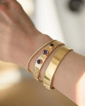 Magical Vintage Bangle Amethyst 14K Gold 1960s