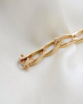 Sublime Faceted Vintage Curb Link Bracelet 18K Gold