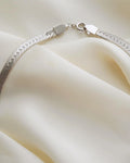Shipping included! Beautiful Textured Herringbone Necklace Sterling Silver