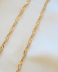 BIG Twisted Curb Link Chain 14K Gold 1980s