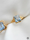 Amazing Antique Romantic Ornament Spinel Ring 18K Gold