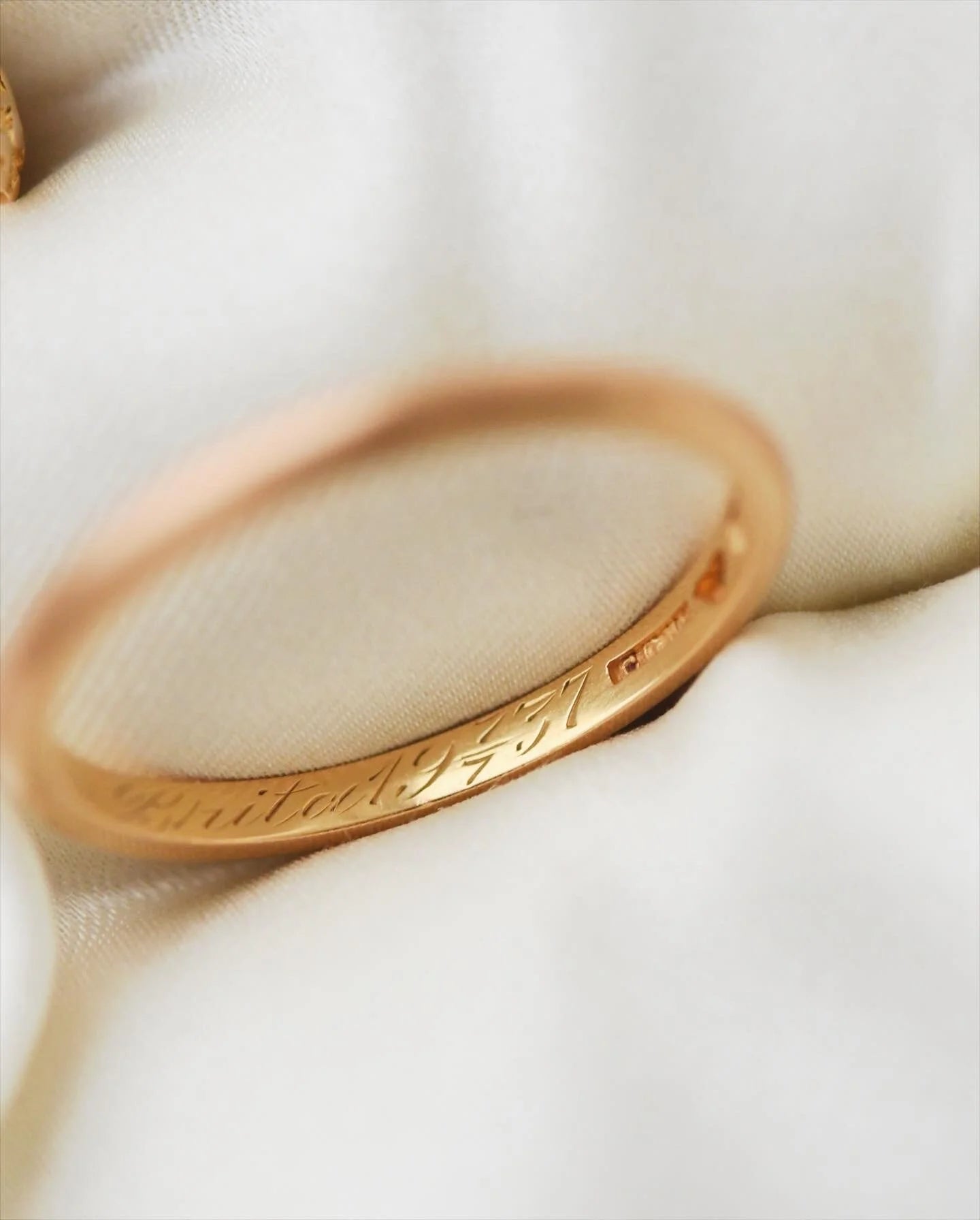 Anna and Arthurs 1930s 20K Rose Gold Bands