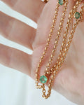 Masterly Natural Emerald Necklace 18K Gold