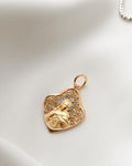 Big Antique Spanish Madonna Pendant w Diamonds 18K Gold 1908