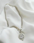Antique English Silver Watch Chain Necklace 1912