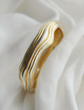 Rare Collectors Vintage Georg Jensen Bangle Bracelet High Carat Gold Over Sterling Silver 89 Grams