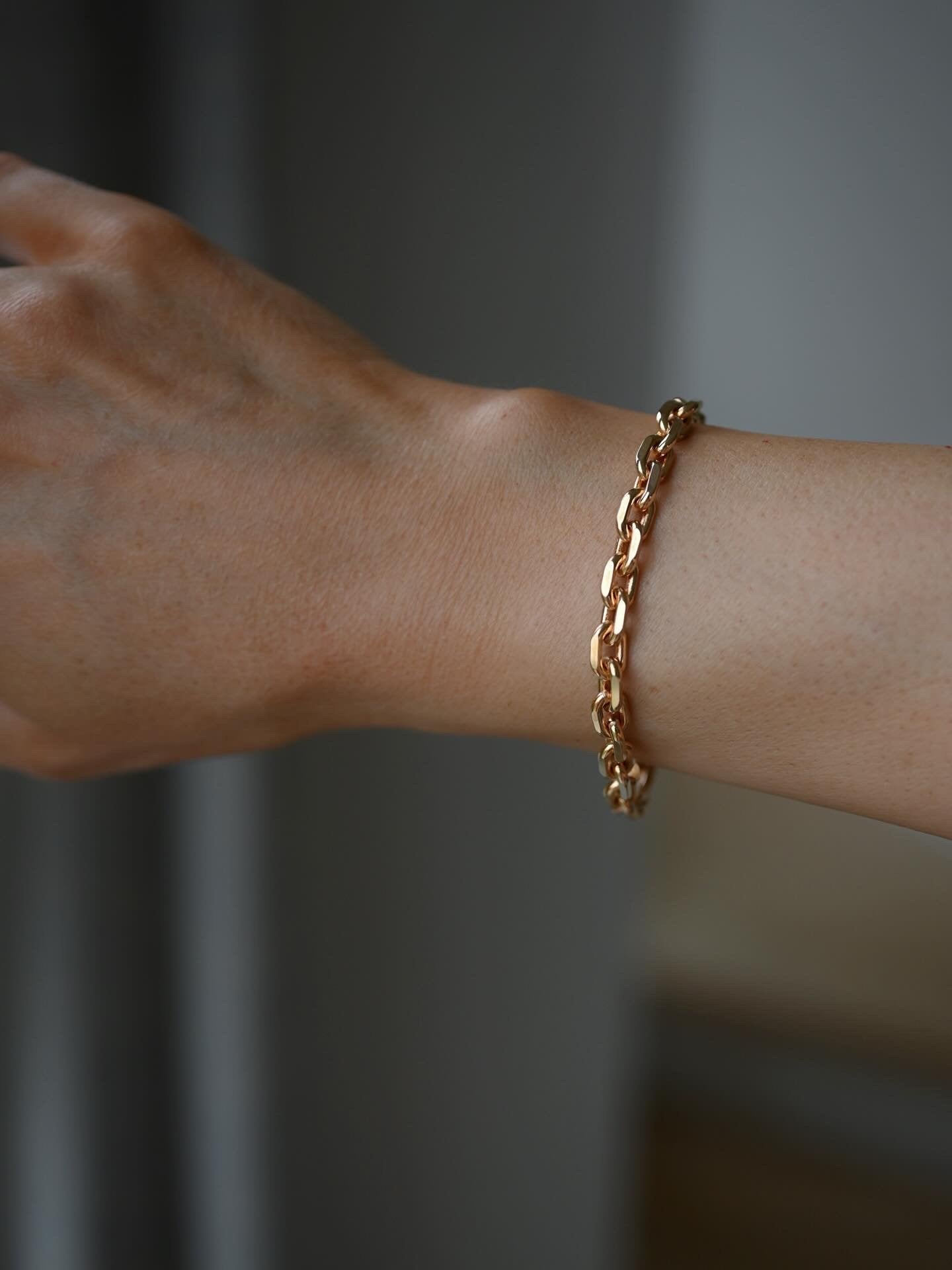 The Perfect Heavy Rose Gold Anchor Bracelet 18K Gold