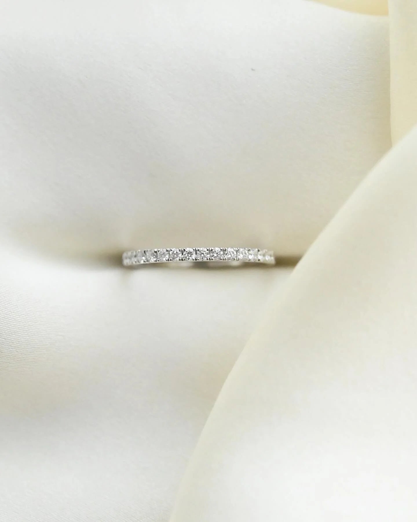 Perfect High Quality Eternity Band Diamonds 18K White Gold
