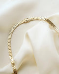 Stylish Danish Brick Link Necklace by N.C. Nielsen 14K Gold 1965