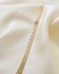 Unique Longer Brick Link Necklace 14K Gold 1960s