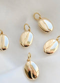 OMJ FINE JEWELRY : The Heavy Good Luck Coffee Bean Pendant 14K Gold Denmark