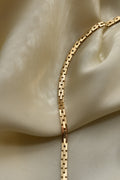 Beautiful Danish Vintage Brick Link Necklace 14K Gold 1960