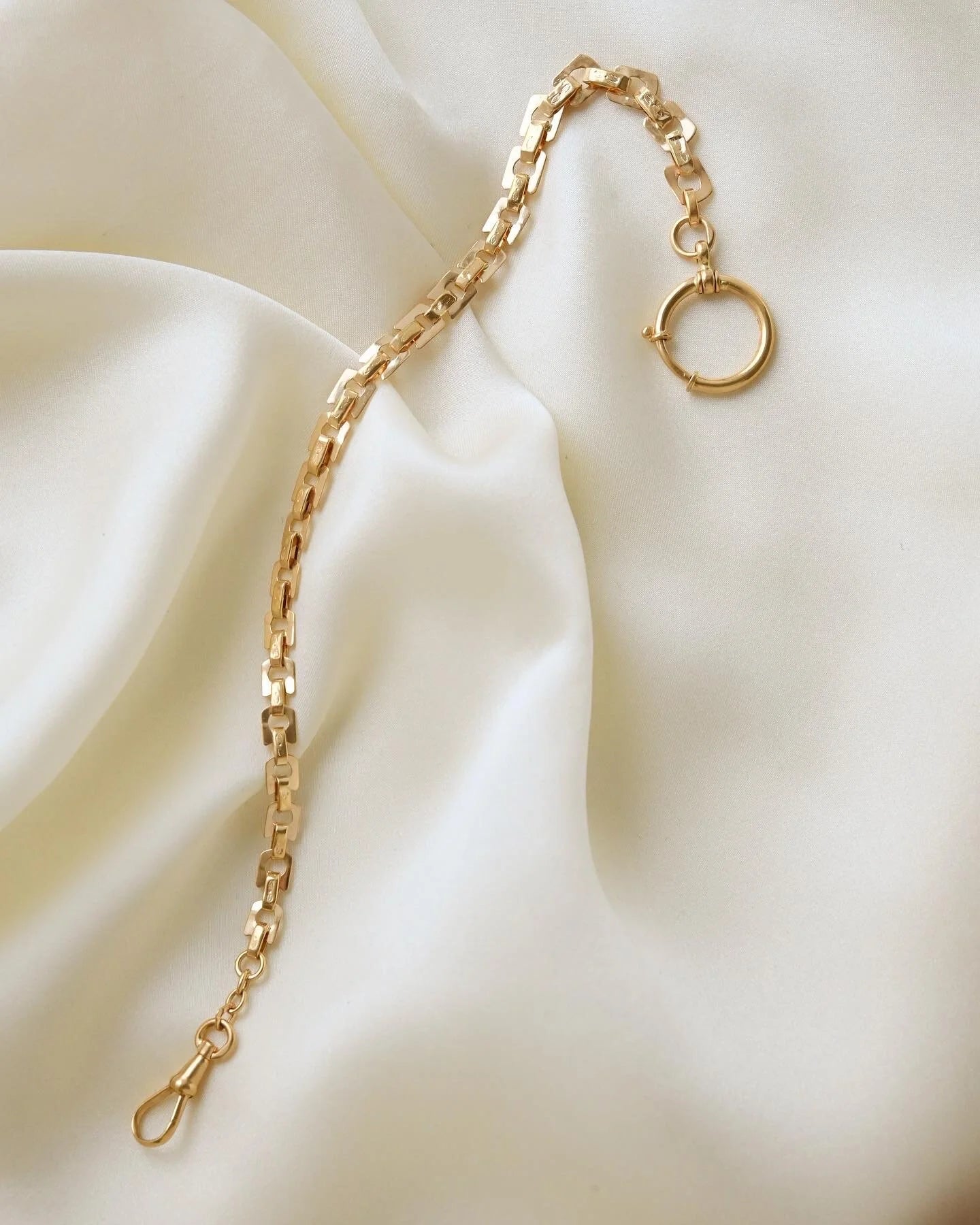 Rare Antique Watch Chain 10 inches 18K Gold 1910