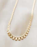 Perfect Baby Cleo / Brick Link Necklace 14K Gold 1970-1973