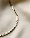 Rare Width Brick Link Chain 14K Gold 1960s