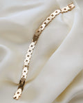 Rare Danish Mid Century Link Bracelet 14K Gold 1970