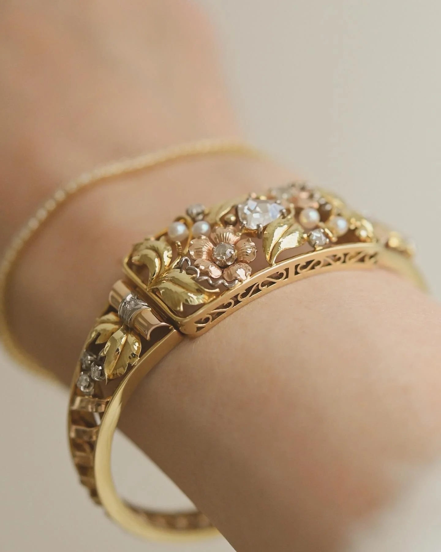 Once in A Lifetime Antique Belle Epoque Diamond Bracelet 18K Gold 1910s