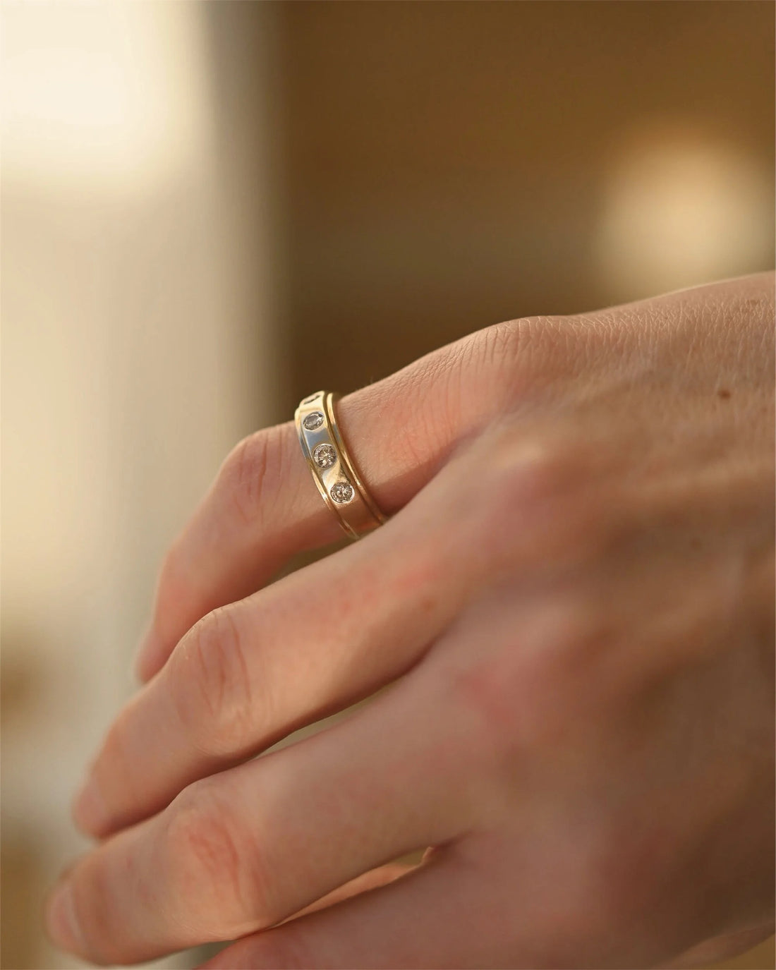 Danish Diamond 0.60 Carats Vintage Ring 18K Gold
