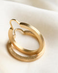 Amazing Star Dust Gold Hoops 18K Gold