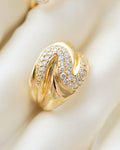 Sublime Z Diamond Vintage Cocktail Ring 11 Grams 18K Gold
