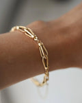Gorgeous Fancy Link Bracelet 7.5 Inches 18K Gold