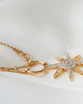 Stunning Diamond Sun Pendant 18K Gold