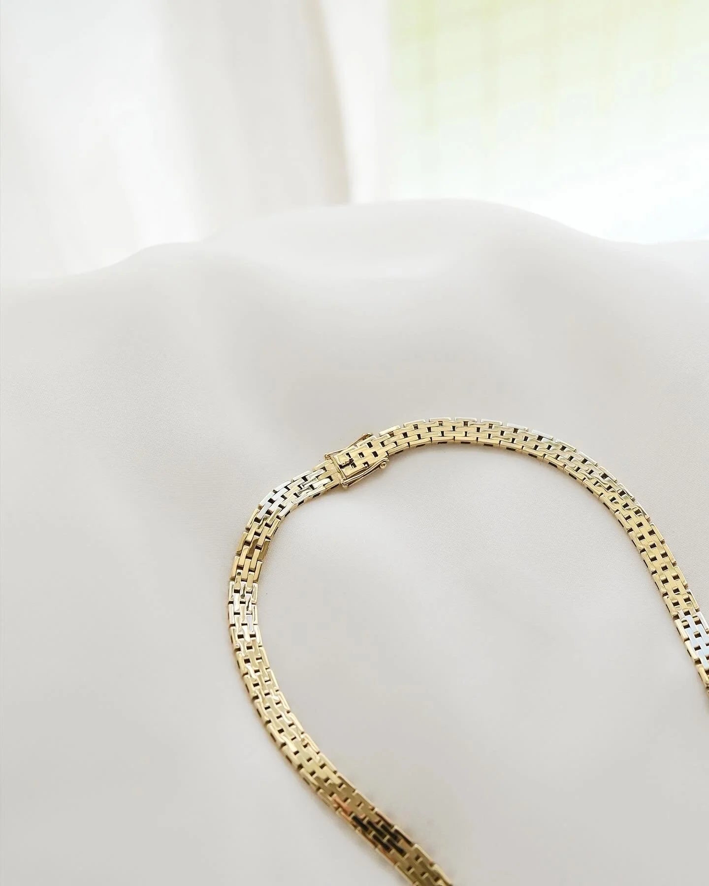 Superb 30 Grams Danish Vintage Mid Century Necklace 14K Gold 1970s