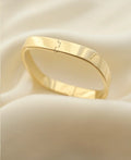 The Perfect Sculptural Square Shaped Vintage Bangle 18K Gold