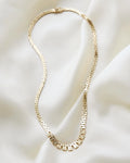 Versatile Vintage Baby Brick Link Necklace 14K Gold