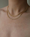 Sublime Swedish Vintage Bismarck Necklace 18K Gold 1970