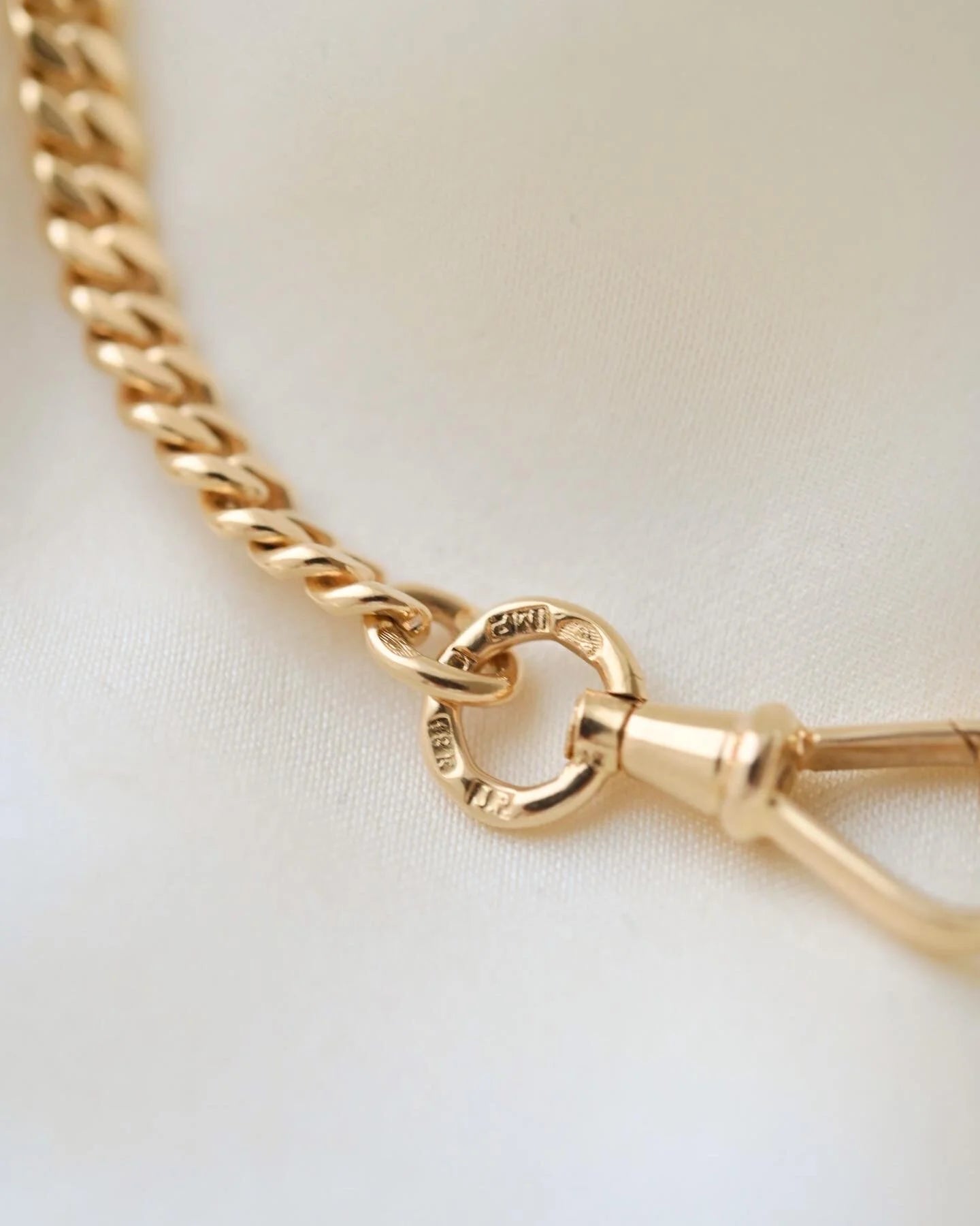 Super Substantial Rare Antique Watch Chain 18K Gold 1929
