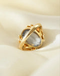 The Perfect Vintage Ring Baby Blue Spinel 14K Gold 1950s