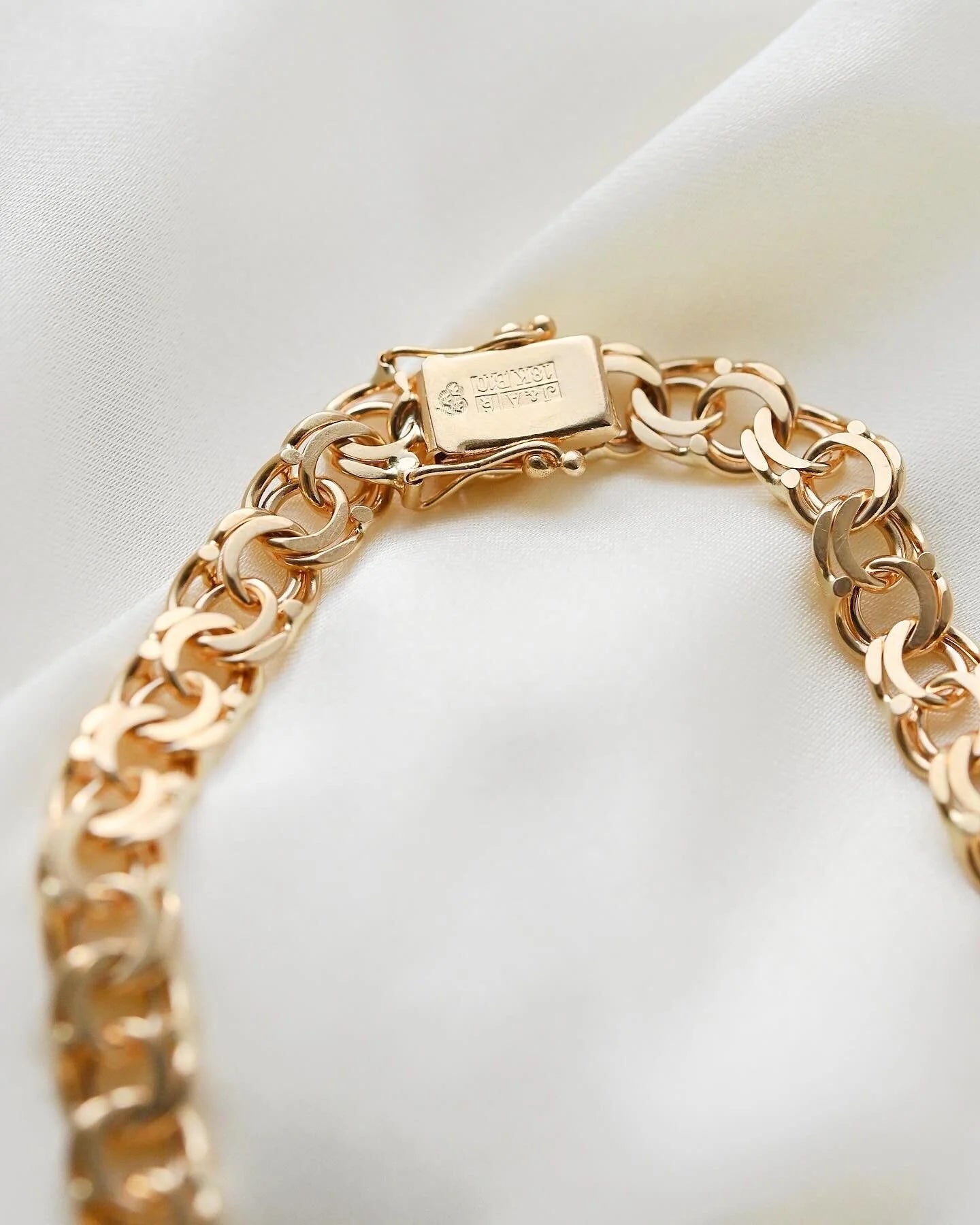 Last of Two Vintage Sea Shell Pearl Charm Bracelets 18K Gold